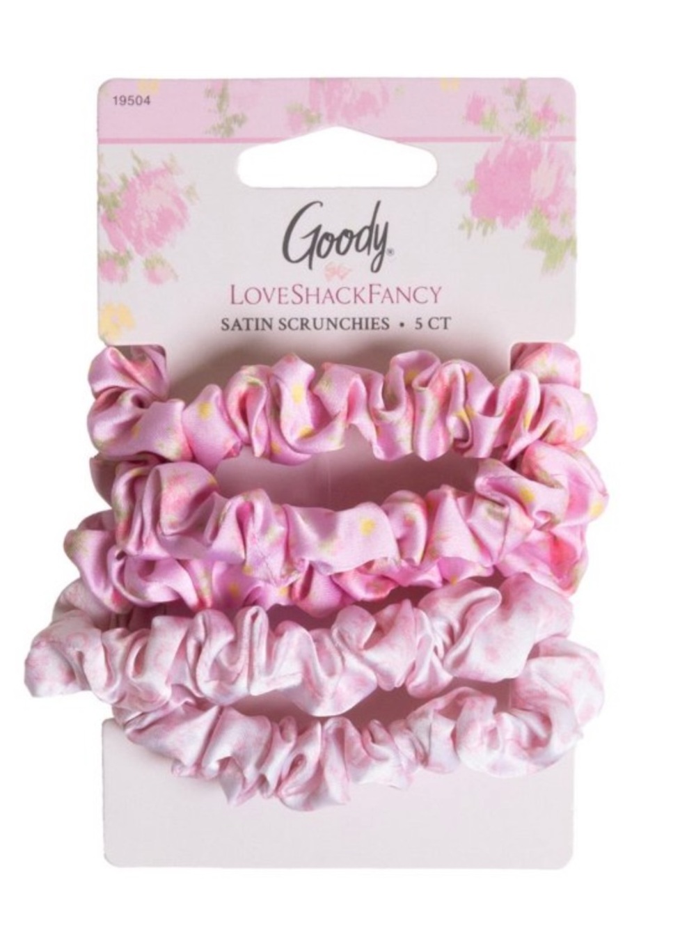 LoveShackFancy x Goody Pink Satin Scrunchies